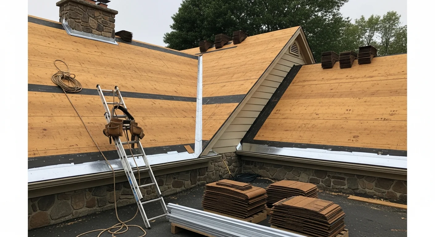 Roofing installation on residential home in Lancaster County