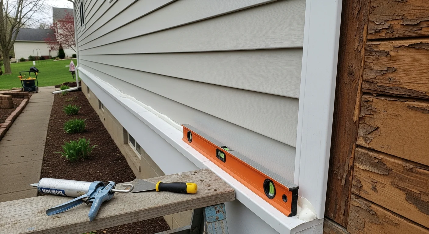 Freshly installed siding on a two-story owner-occupied home in Neffsville, PA, with clean panel lines, sealed trim around windows, and a finished exterior ready for Lancaster County weather.